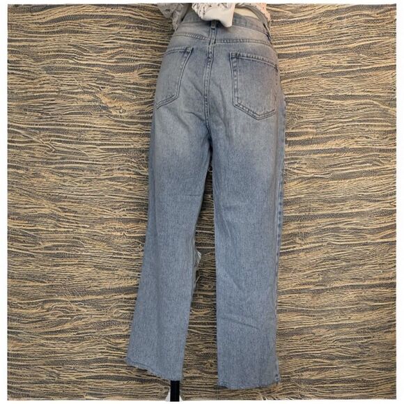 PacSun Light Denim Distressed High Rise Straight Jeans 26 - Picture 2 of 9
